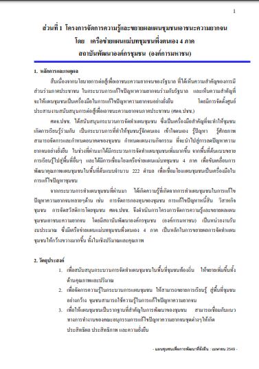 รายงานผลการดำเนินงานปี 2552