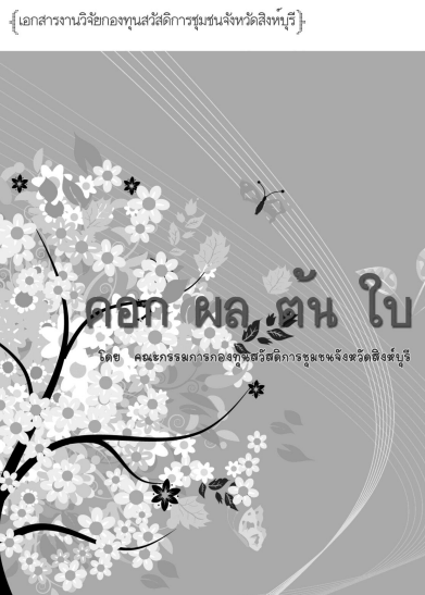 เอกสารงานวิจัยกองทุนสวัสดิการจังหวัดสิงห์บุรี